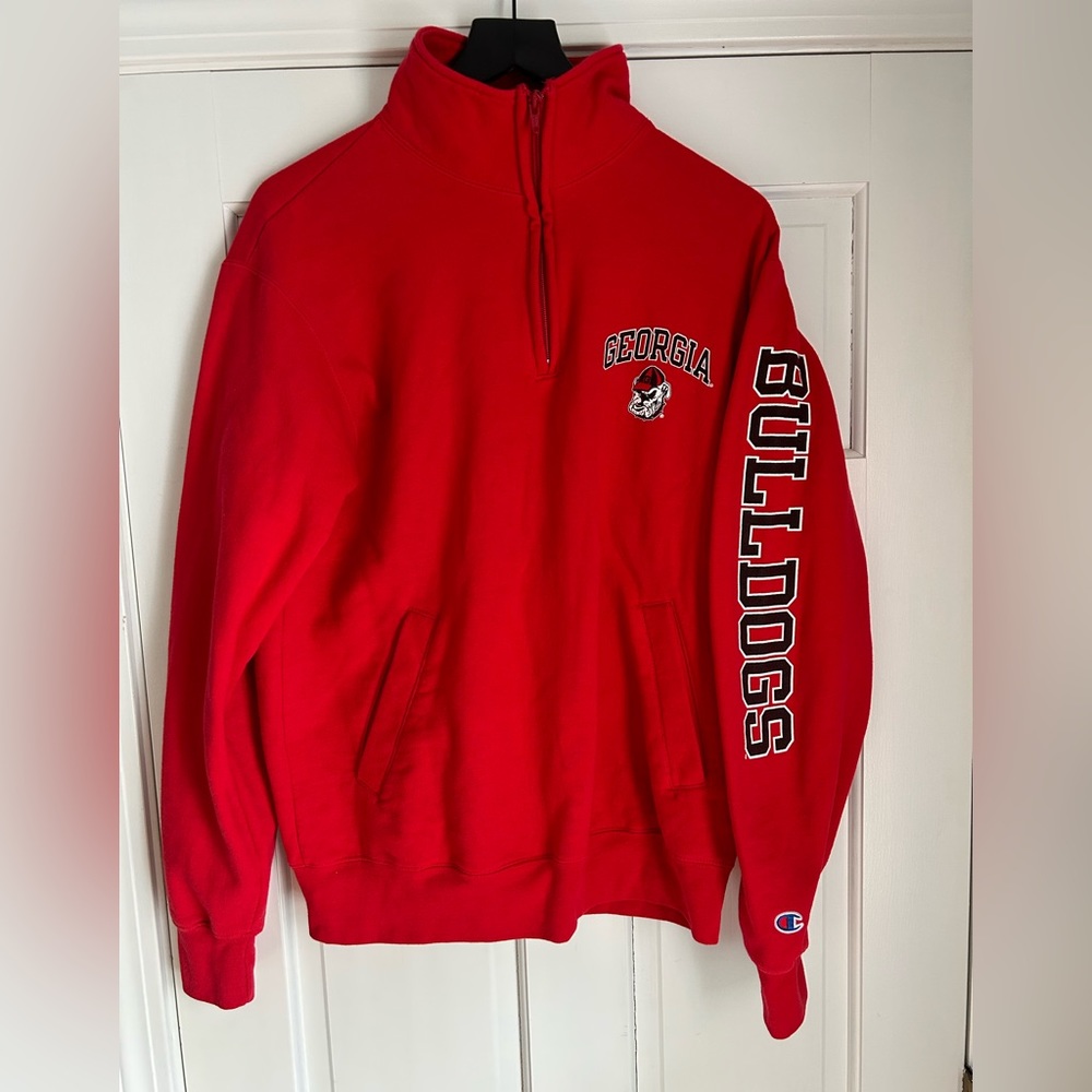 Vintage Logo Champion Georgia Quarter Zip